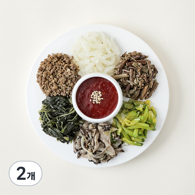 정미경키친 한우 나물비빔밥 세트, 205g, 2개
