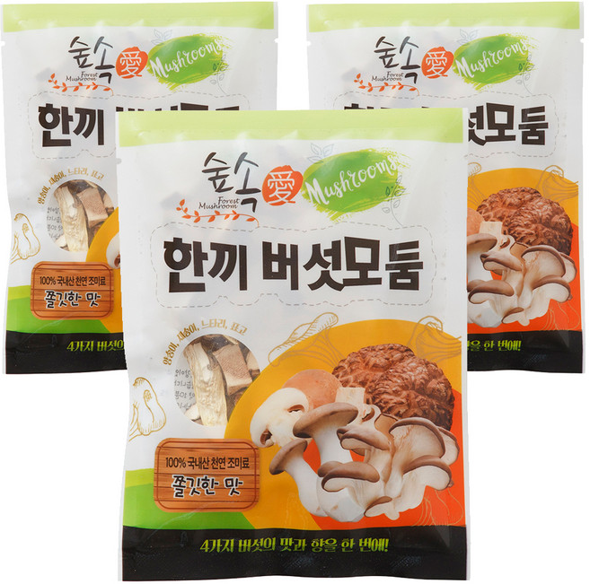 영진표고숲속애 한끼 버섯모둠(10g*10팩), 3개, 100g