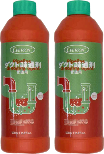 CEETOON 日本全效強力馬桶水管凝膠清潔劑 管道疏通, 500ml, 2瓶