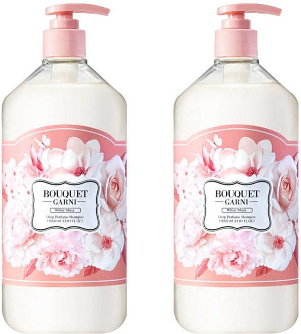 부케가르니 딥퍼퓸 샴푸 화이트머스크향, 1L, 2개