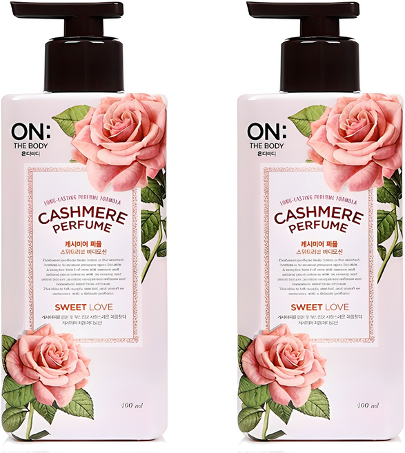 온더바디 캐시미어 퍼퓸 바디로션 스위트러브, 400ml, 2개