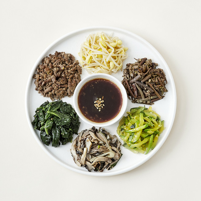 정미경키친 한우 나물 비빔밥 세트 (비빔간장), 205g, 1세트
