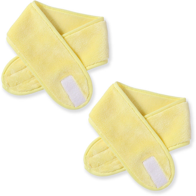 바코젤 부드러운 양면 세안 밴드, 옐로우, 2개