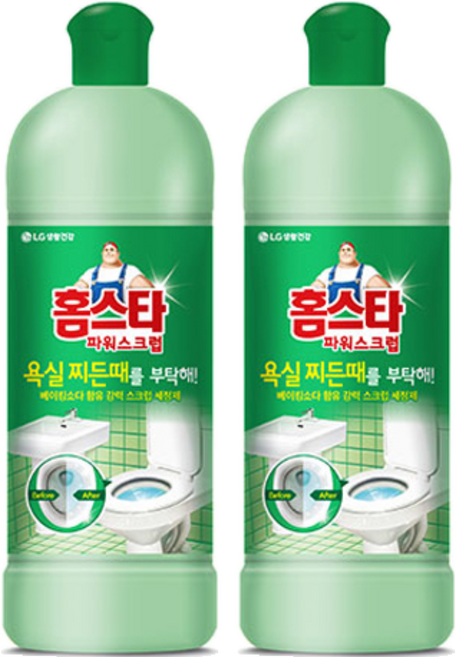 홈스타 파워스크럽 욕실용, 550ml, 2개