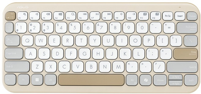 ASUS 華碩 Marshmallow 無線鍵盤, 製造軸, KW100, 燕麥棕