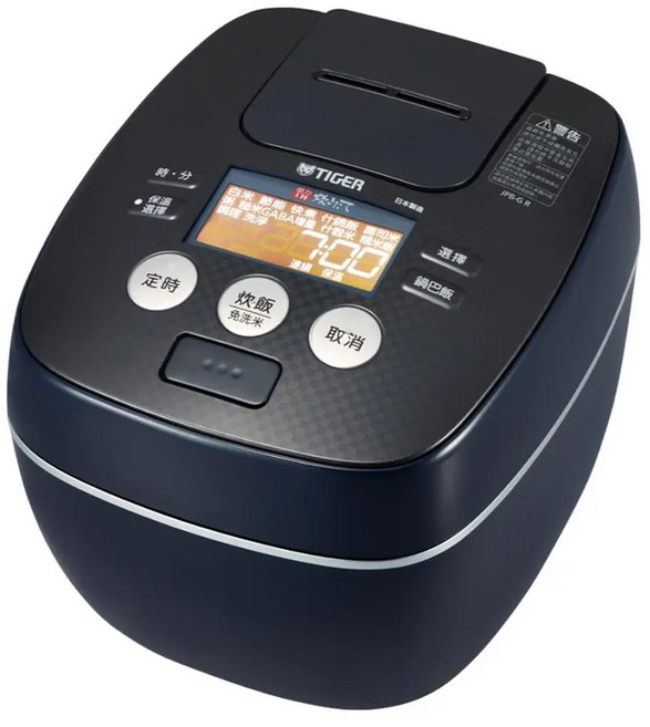 TIGER 虎牌可變式雙重壓力IH炊飯電子鍋 JPB-G18R 容量1.8L 內鍋可洗米 附飯匙, 黑色