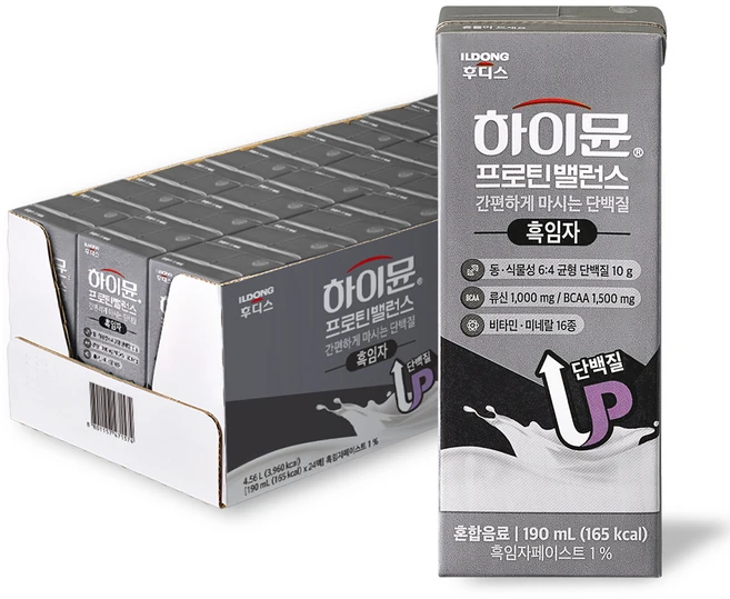 하이뮨 프로틴 밸런스 음료 흑임자, 190ml, 24개 - 쿠팡