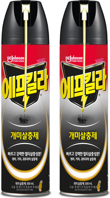 에프킬라 울트라에스에어로솔 개미 살충제, 500ml, 2개