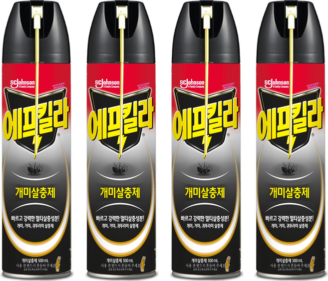 에프킬라 울트라에스에어로솔 개미 살충제, 500ml, 4개