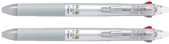 파이롯트 프릭션 2색 2C 볼펜 0.38mm, 실버, 2개