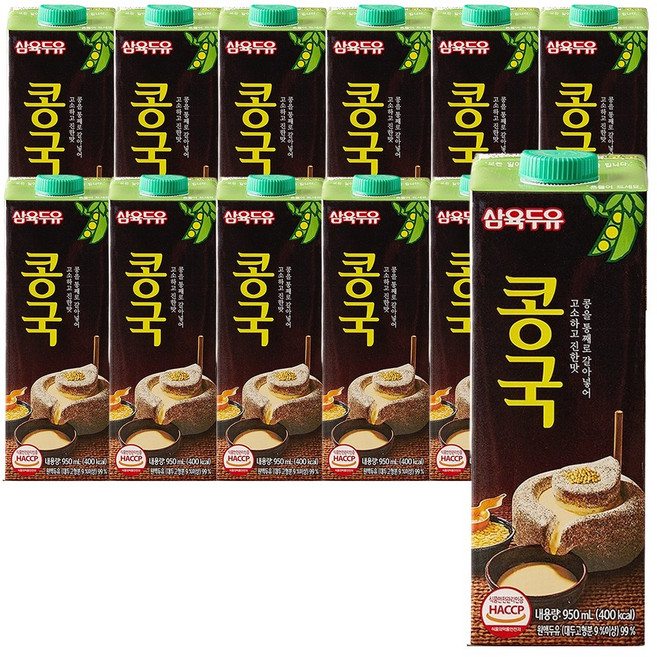 4위 - 삼육두유 콩국, 950ml, 12개