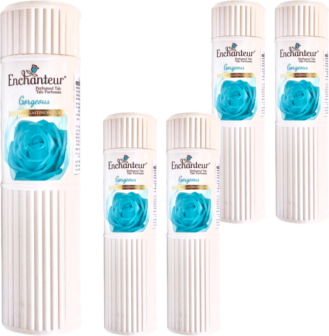 Enchanteur 艾詩 香氛爽身粉 玫瑰晚香玉 藍色, 200g, 5瓶