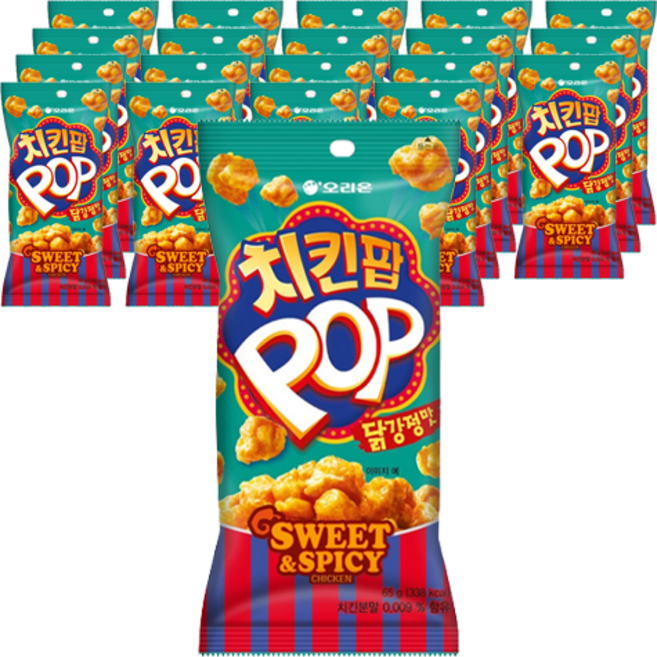 오리온 치킨팝 닭강정맛, 65g, 20개