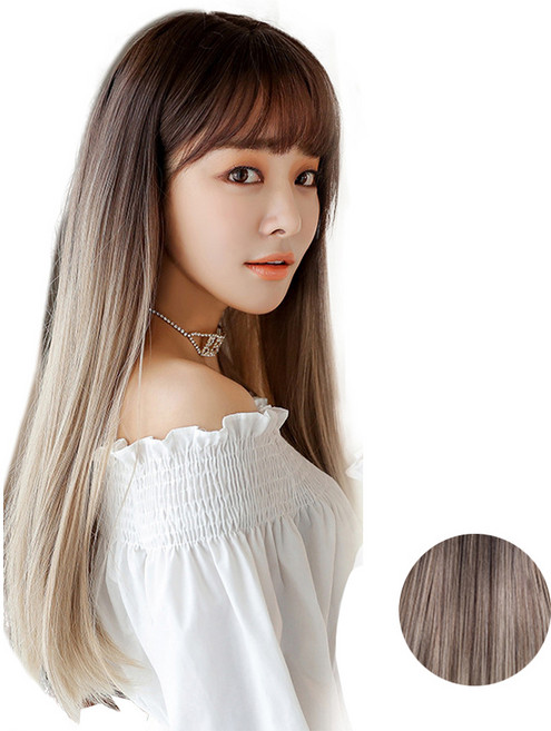 준 템테이션 통가발 + 가발망, 투톤베이지, 1개