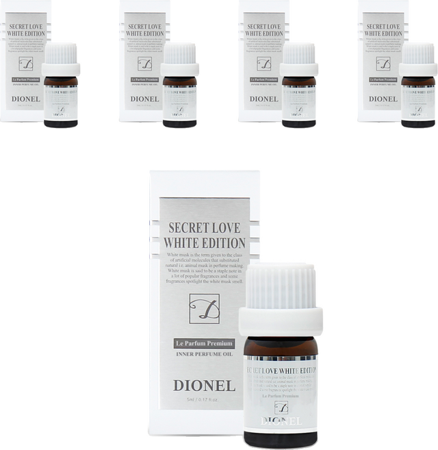DIONEL Secret Iove White Edition女性私密處香氛護理油, 5ml, 5瓶
