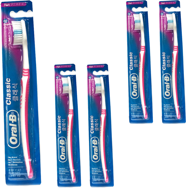 오랄비 클래식 칫솔 랜덤 발송, 1개입, 5개