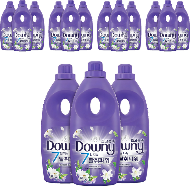 다우니 탈취파워 화이트티와 릴리 초고농축 섬유유연제 본품, 1.05L, 15개