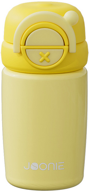 주니 스테인레스 빨대 텀블러, 240ml, 1개, 옐로우