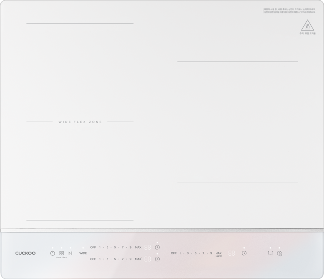 쿠쿠 화이트 인디케이터 인덕션 레인지 오로라핑크 3구 방문설치, CIR-E348FAP, 빌트인