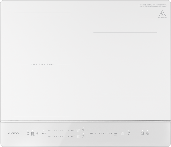 쿠쿠 인디케이터 인덕션 레인지 3구 화이트 방문설치, CIR-E348FAW, 빌트인