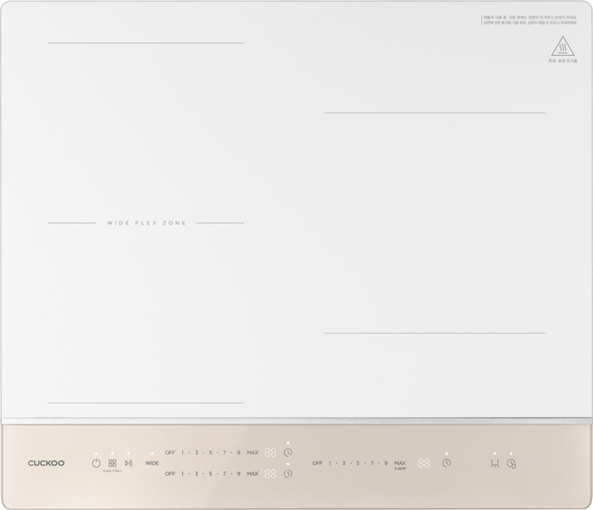 쿠쿠 화이트 인덕션 레인지 베이지 3구 방문설치, CIR-E348FBE, 빌트인