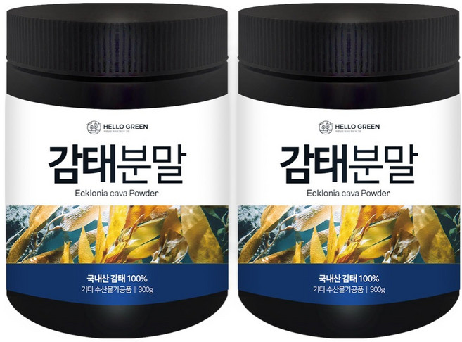 헬로우그린 국산 감태 분말 가루, 300g, 2개