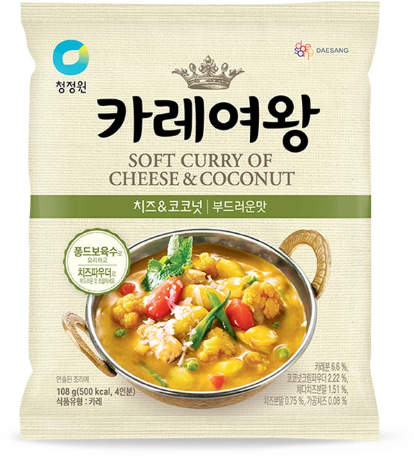 카레여왕 치즈 앤 코코넛, 108g, 1개 - 쿠팡