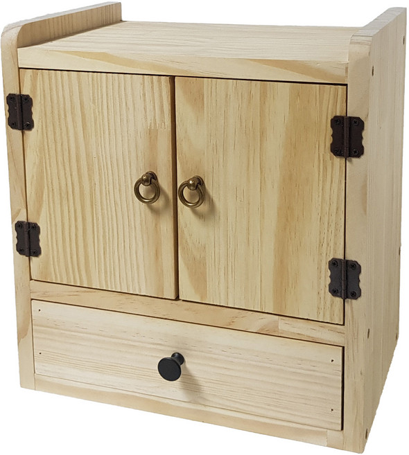 우드앤쏘잉 원목 화장품 정리함 단일형, 1개