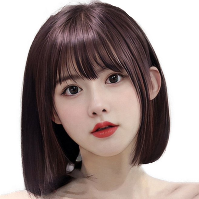 頭頂假髮髮片 E型, 深棕色, 1個