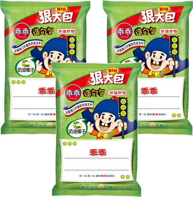 乖乖 玉米脆條 奶油椰子, 80g, 3包