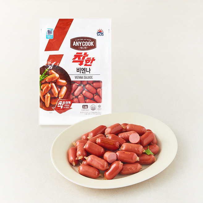 대림선 애니쿡 착한비엔나, 1kg, 1개