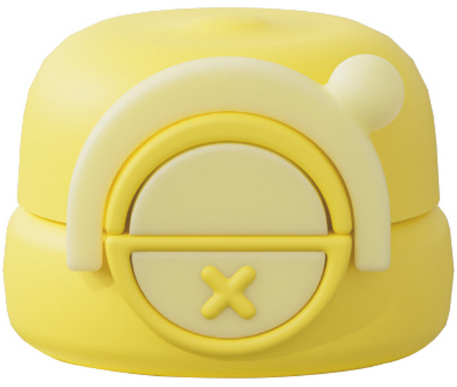 주니 2in1 텀블러 빨대컵 실리콘 헤드 세트, 1개, 단품(옐로우)