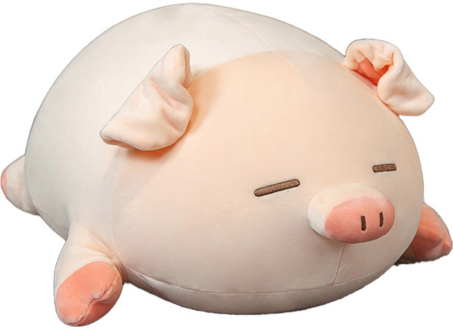 네이처타임즈 안고자는 실눈 돼지 인형, 80cm, 혼합색상, 1개