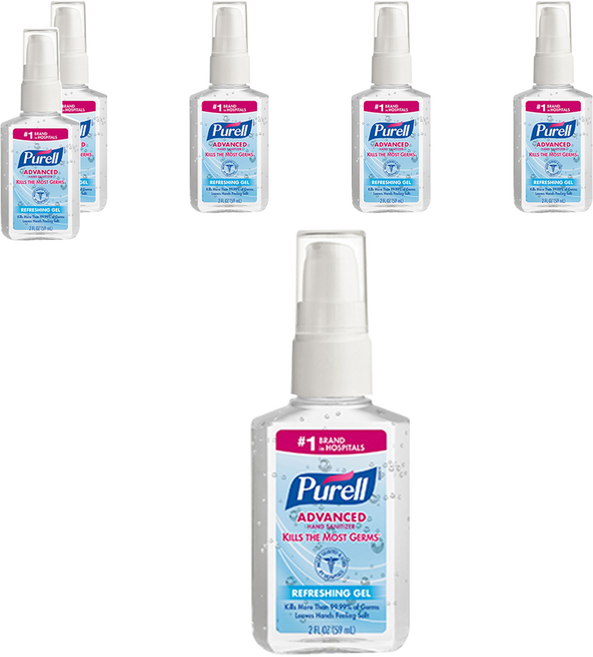 퓨렐 어드밴스 휴대용 손소독제, 59ml, 6개