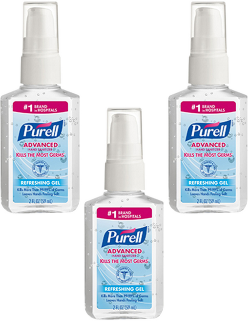 퓨렐 어드밴스 휴대용 손소독제, 59ml, 3개