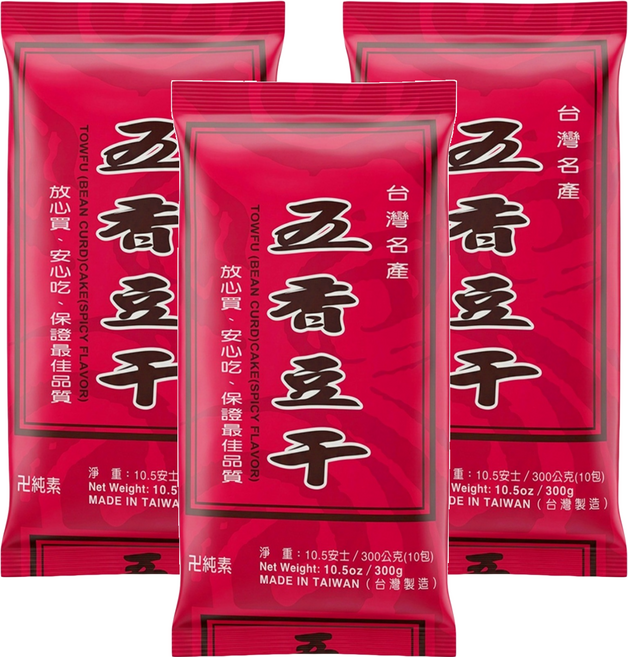 德昌 五香豆干 純素, 300g, 3袋