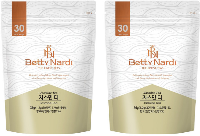 베티나르디 자스민 티, 1.2g, 2개, 30개입