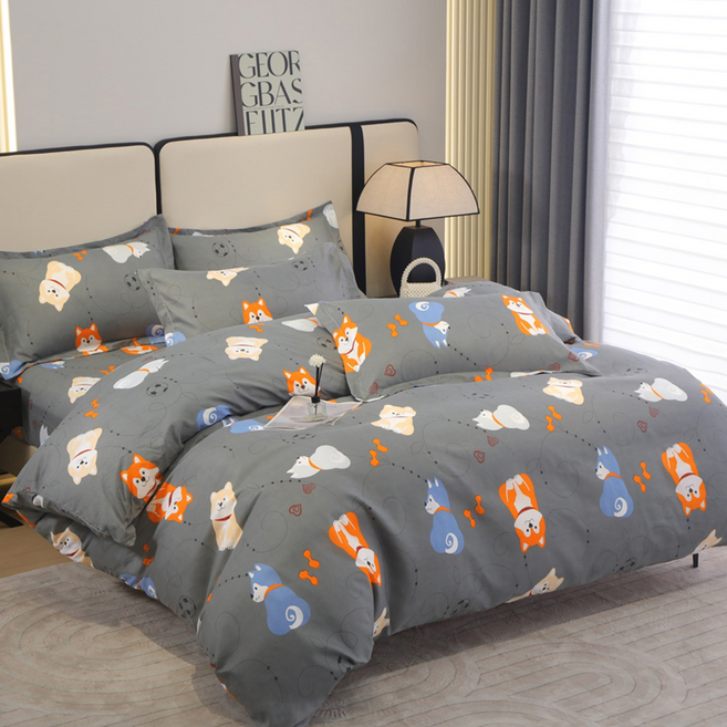 MIT 舒柔棉 鋪棉床包枕套3件組 加大