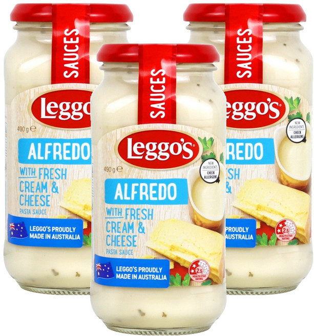 Leggo's Alfredo鮮奶油起司義大利麵醬, 490g, 3個