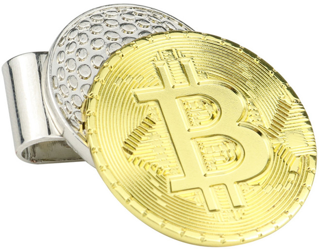 아이코어스 비트코인 골프공 마커 볼마커 클립, 혼합색상, 1세트