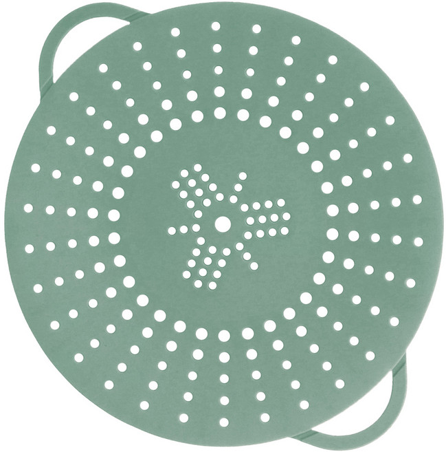 키에 다용도 실리콘 찜기 찜판 그린, 25cm, 1개