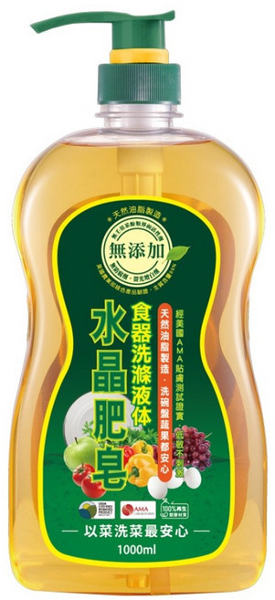 南僑水晶 水晶肥皂 食器洗滌液体, 1L, 1瓶