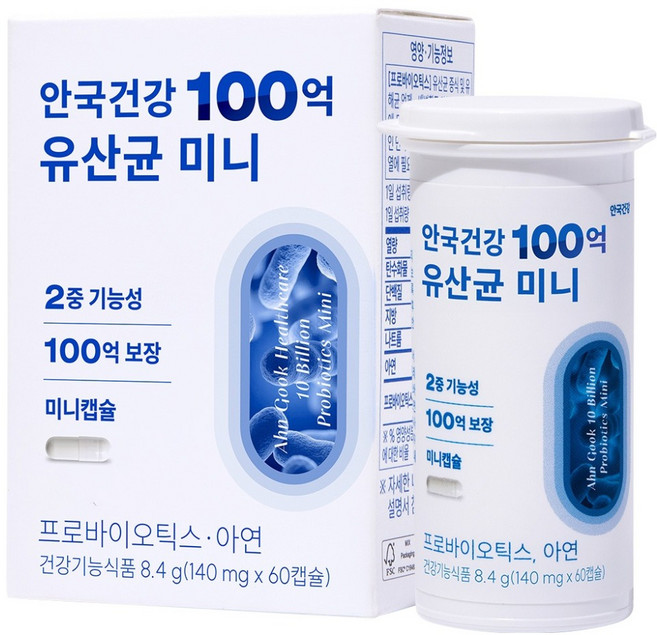 안국건강 100억 유산균 미니, 60정, 1개