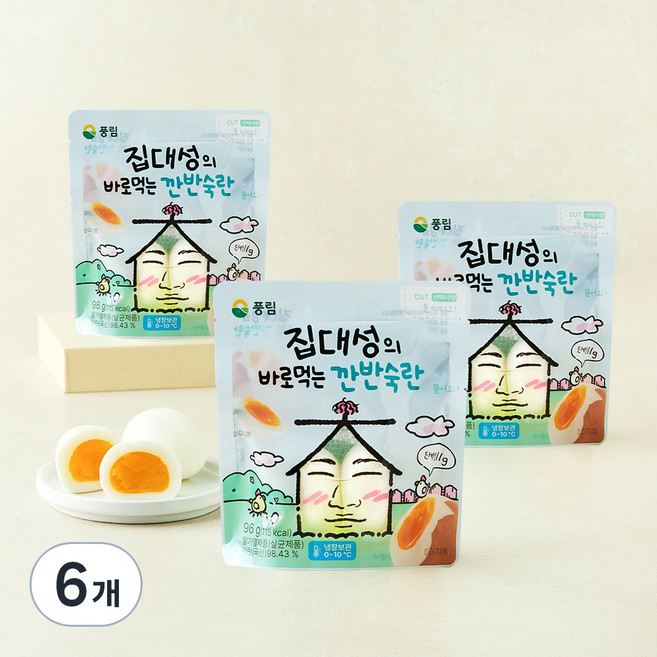 풍림푸드 깐반숙란 96g, 6개, 2구