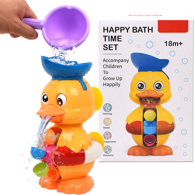 워터힐 오리 풍차 목욕 물놀이 완구, 혼합색상, 1개