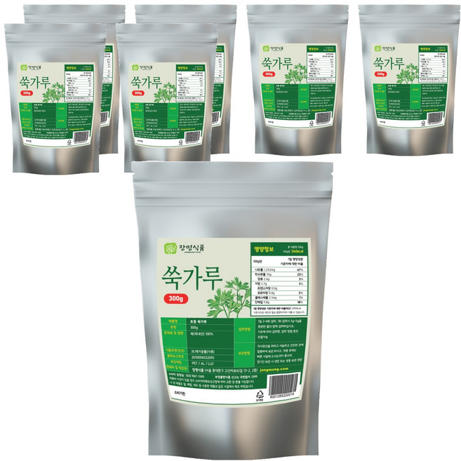 장명식품 토종 쑥가루, 300g, 7개