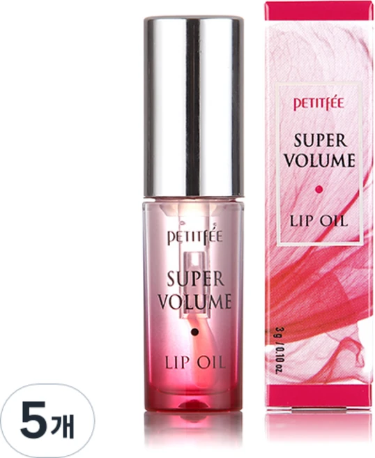 쁘띠페 수퍼 볼륨 립오일, 3g, 5개 - 쿠팡