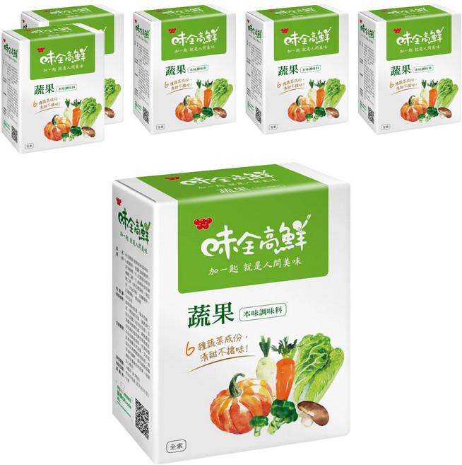 味全高鮮 蔬果本味調味料, 320g, 6盒
