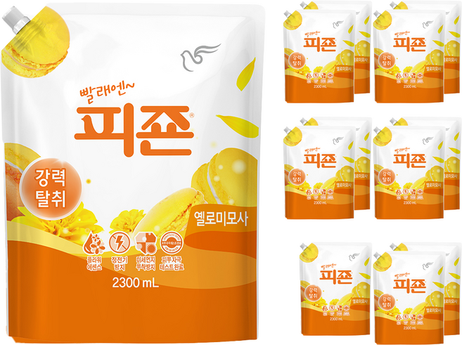 피죤 레귤러 섬유유연제 옐로미모사 리필, 2.3L, 1개입, 12개