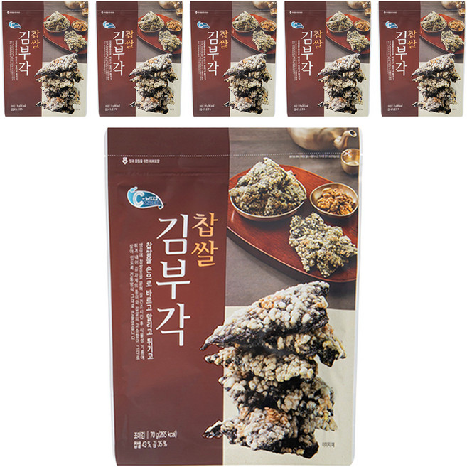 예맛 찹쌀 김부각, 70g, 6개